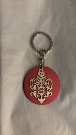 Red and Silver Decorative Keychain