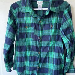 Carters Checkered Flannel Green And Blue
