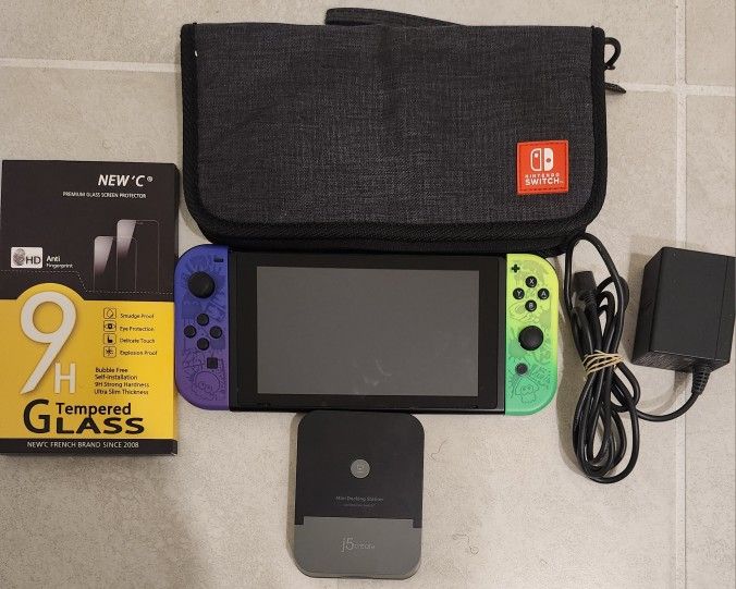 Nintendo Switch 32GB Console -Mini Dock Station, Case, Screen Protector,32gb  Sd Card