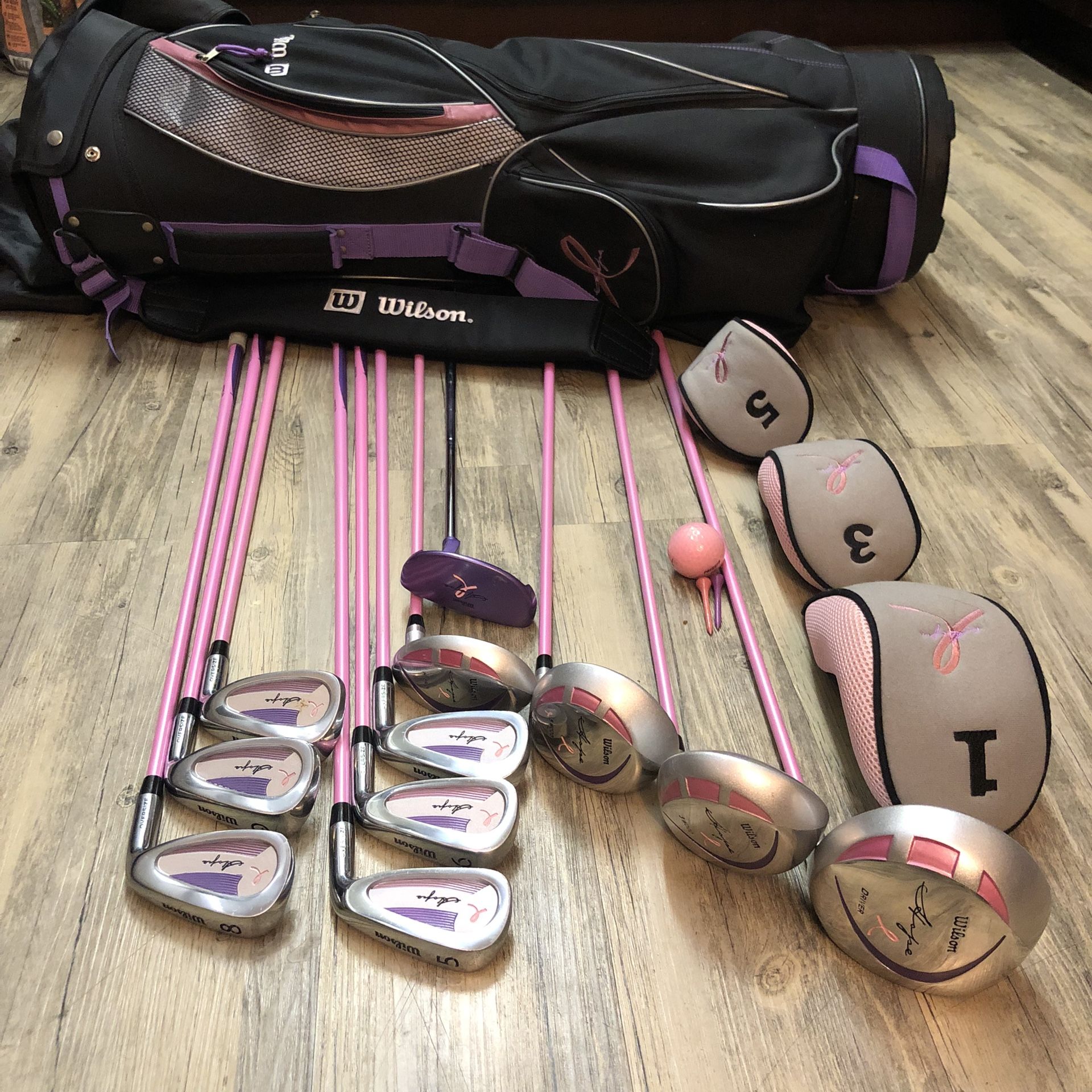 Wilson Hope Womens Breast Cancer Awareness Golf Club Set With Matching Golf Bag