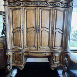 AICO By Michael Amini EDEN PARADISIO Desk With Hutch