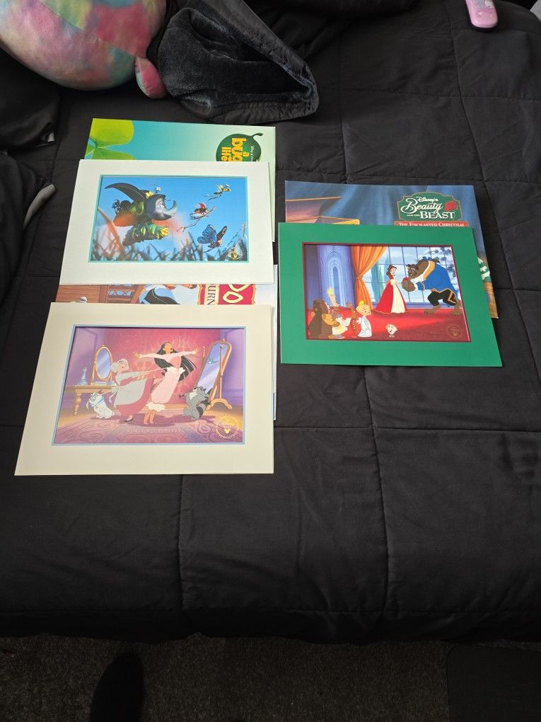 Disney's Lithograms Pocahontas Beauty And The Beast And Bug's Life