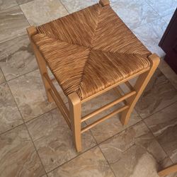 4 Straw Kitchen stools 
