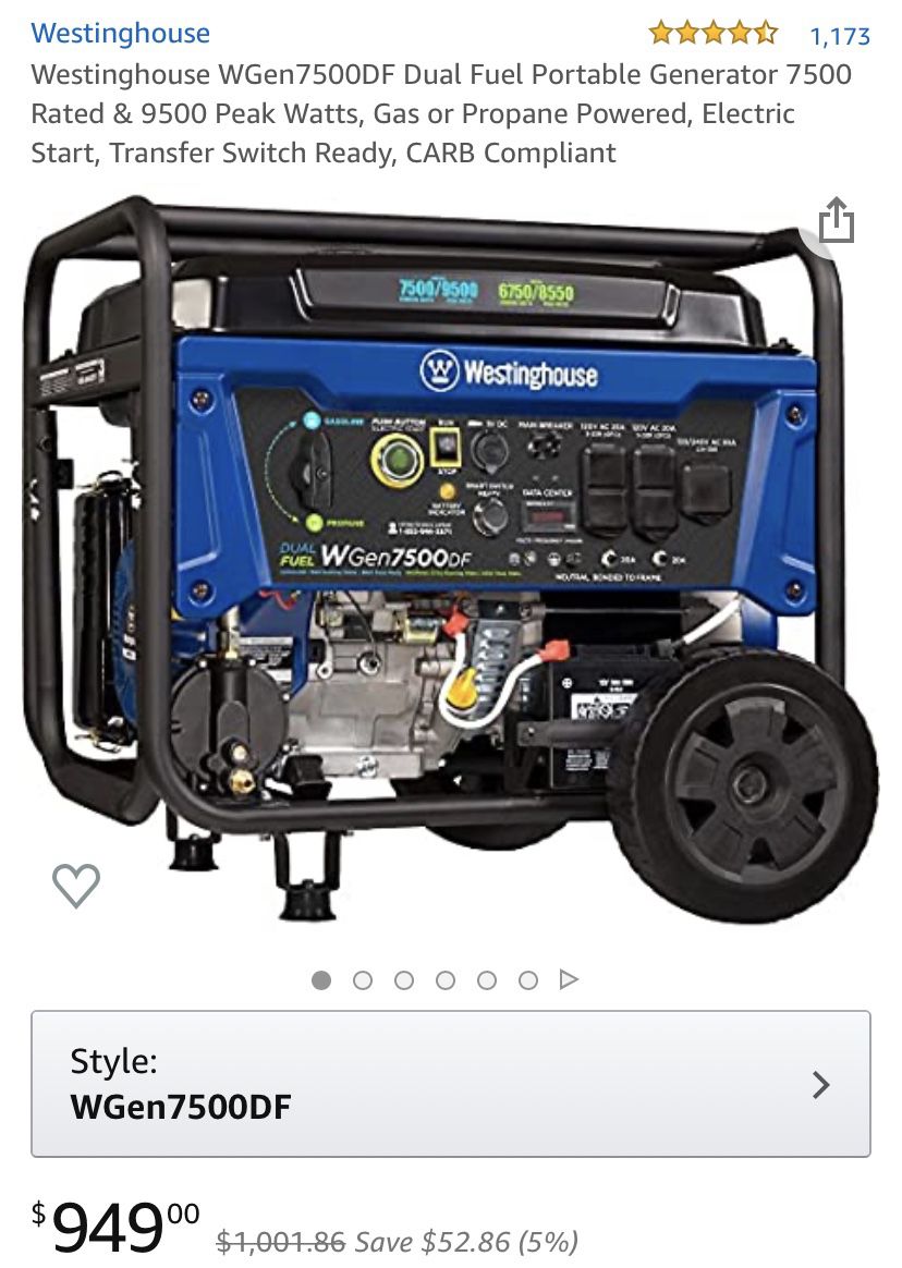 Portable generator 7500DF