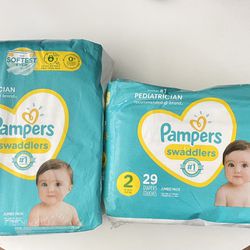 2 Packs Of Pampers Diapers