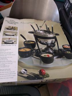90 Pieces Fondue Pot w Accessories - Make me an Offer