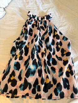 Colorful Leopard Print Halter Top