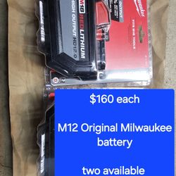 FIRM PRICE Milwaukee M18 12.0 Red Lithium Battery Batteries 2 Of