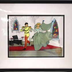Cinderella Disney Animation Serigraph Limited Edition, Gold Seal, Coa