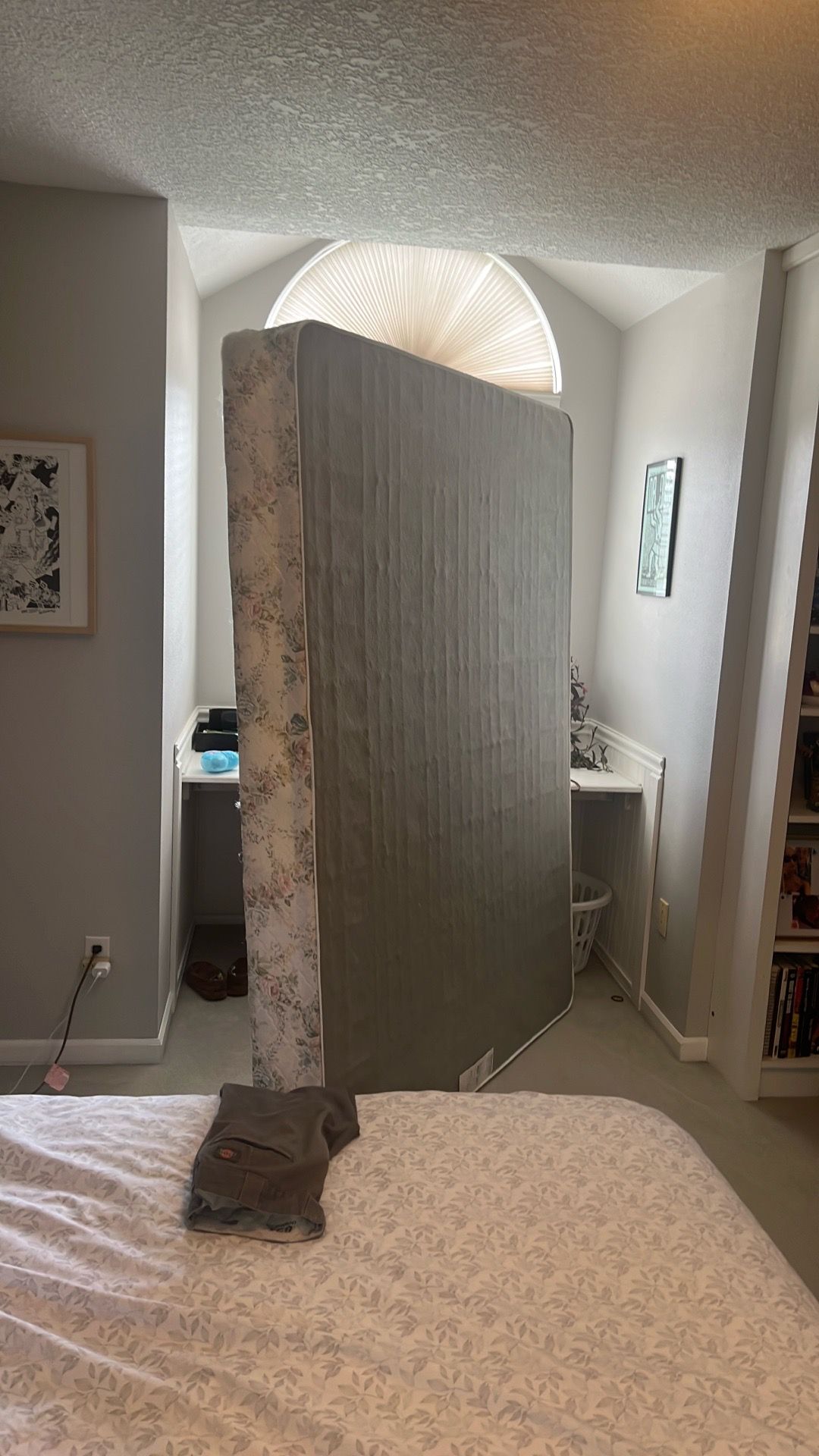 Queen box spring and bed frame