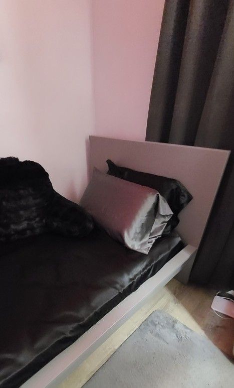 Twin Size Bed Frame, Backboard, And Mattress