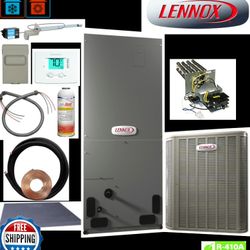 Lennox ML14XC1 AC/Heat System Bundle W/ Condenser, ECM Air Handler with TXV, and Circuit Breaker Heat Kit + Installation Parts Package!