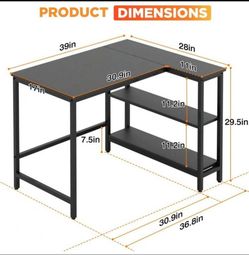 L desk new and assembled