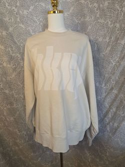 White & beige size Large sweater