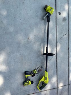 Weed eater with brand new battery