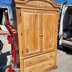 Armoire With Shelf + 2 Drawers