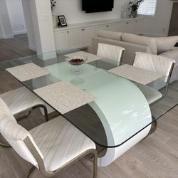 Glass Top Dining Set