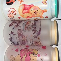 Winnie The Pooh Glass Cups