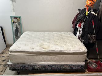 Queen mattress / Queen box spring/ Adjustable iron bed frame