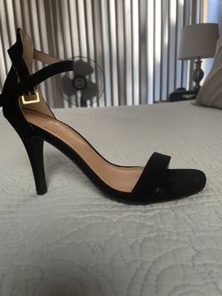 BLACK HIGH HEEL SANDALS