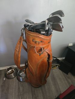 Golf club bag and clubs