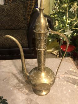 18” & 8” Tall Brass Decanters Thumbnail