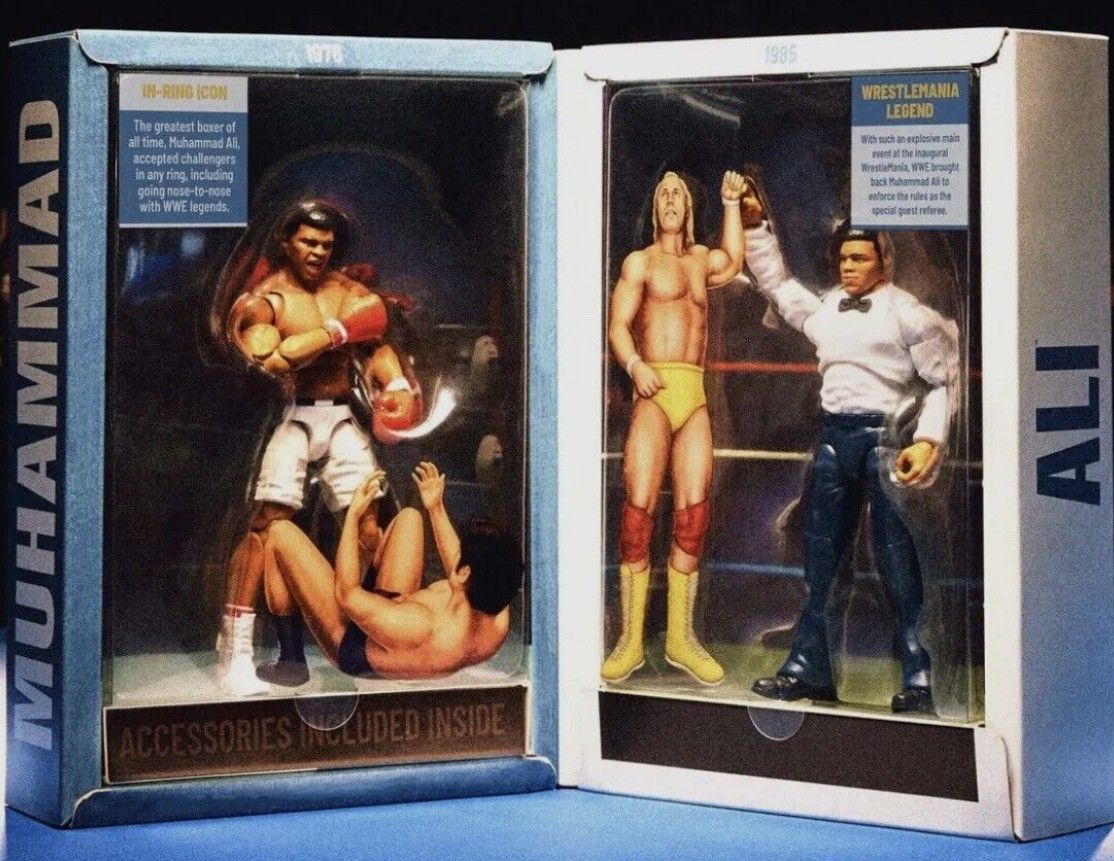San Diego Comic Con 2023 Mattel Creations Exclusive Ultimate Edition WWE Muhammad Ali Action Figure Set
