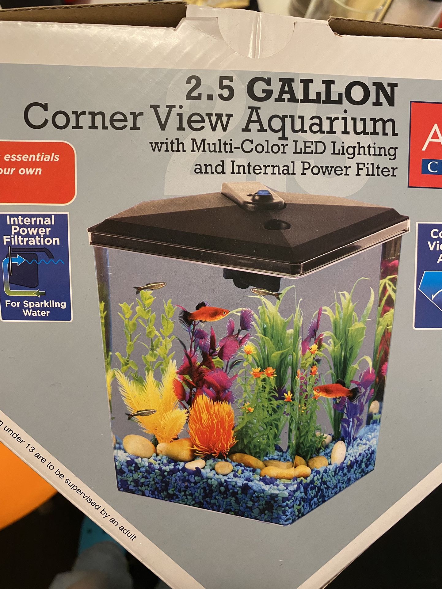 Fish Tank Aquarium (2.5 gallons)