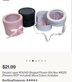 20ct Double Layer ROUND Shaped Flower Gift Box