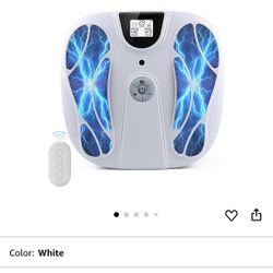 FSA EMS Foot Massager-Electronic Muscle Stimulator Relief for Neuropathy, Plantar Fasciitis & Foot Pain- 10 Modes, 50 Intensities, Remote - Silent Ope