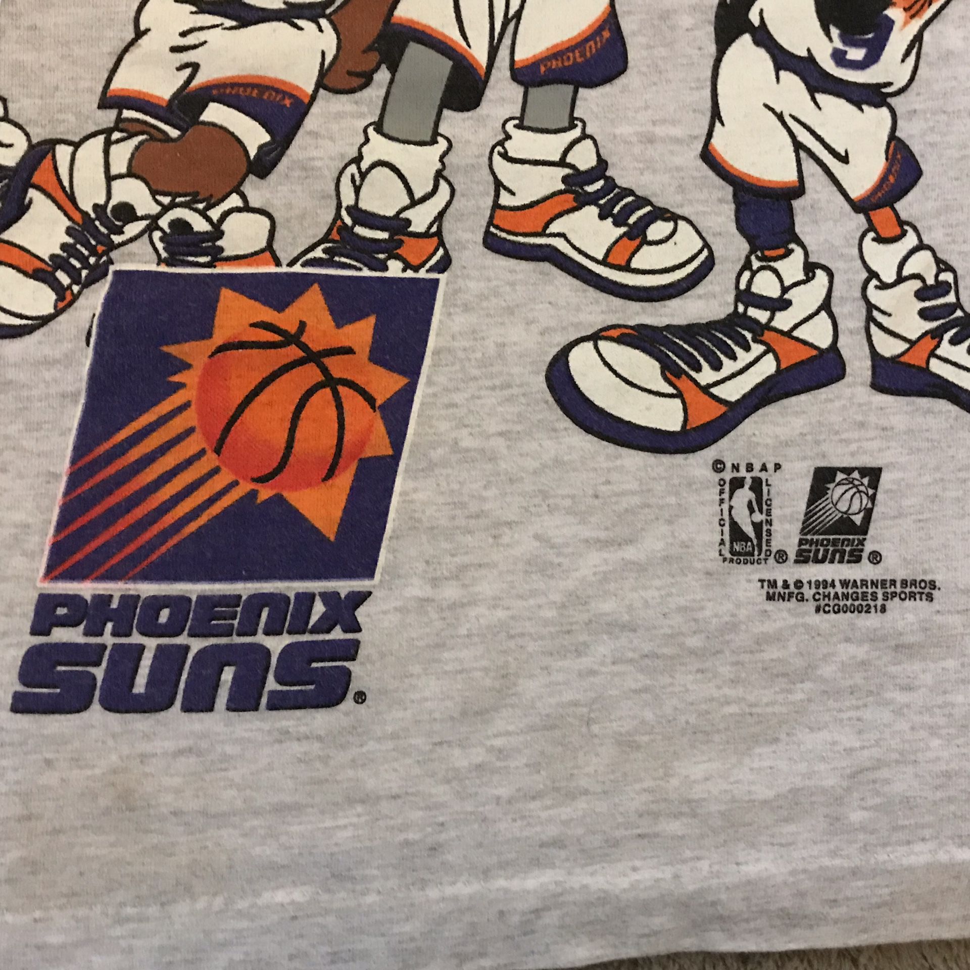 Vintage 90s Phoenix Suns Looney Tunes White Shirt - Anynee
