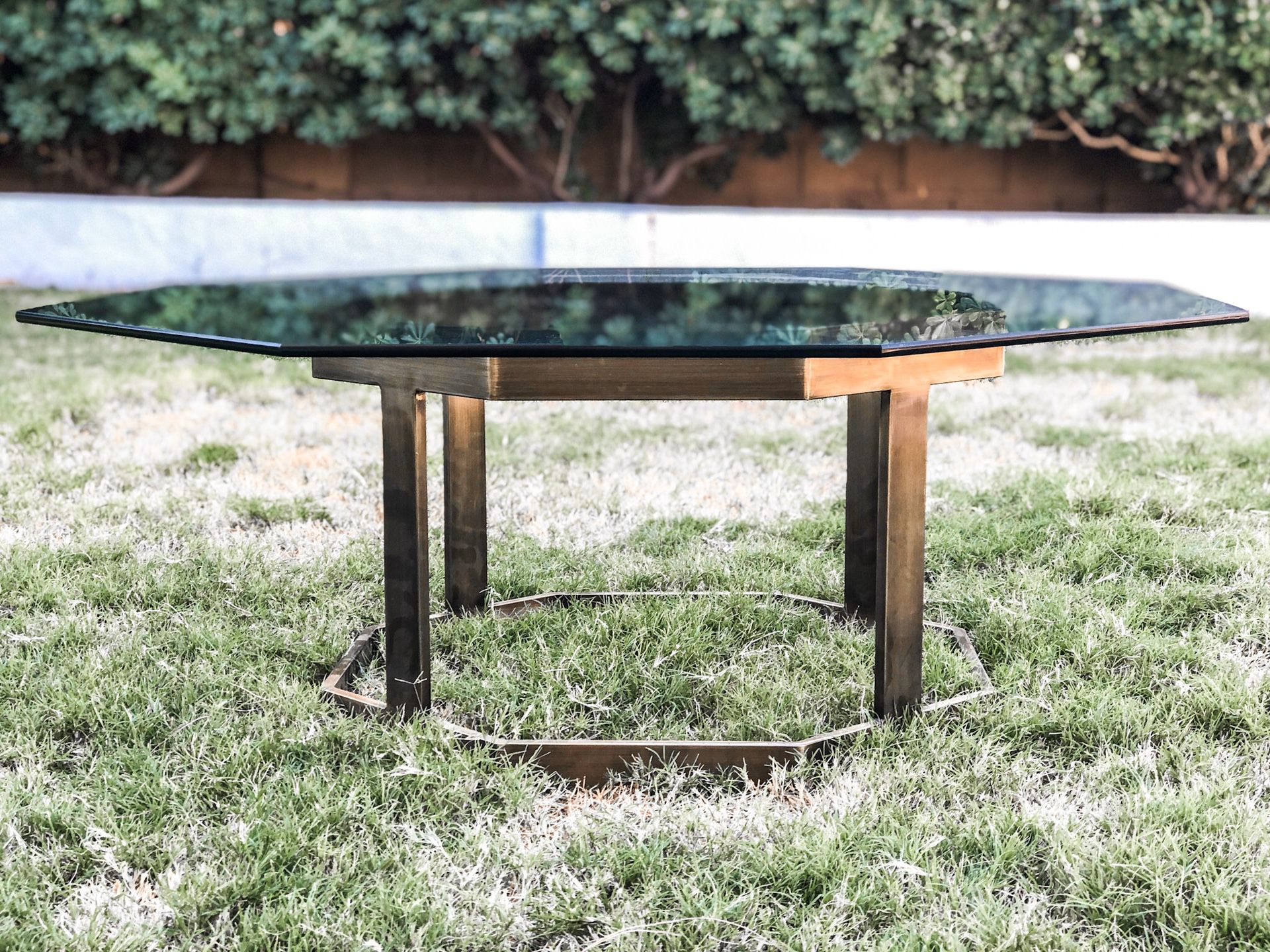 Mid century Modern Brass Octagon table