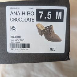A.N.A. Hiro Chocolate Backless Heeled Booties Size 7.5