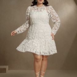 White Plus Size Dress