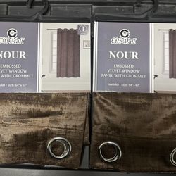 Velvet Window Panel With Grommet