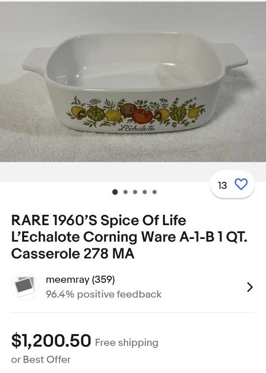 1960's Rare Corning Ware