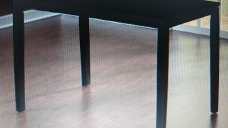 TMS Shaker Contemporary Dining Table, Black