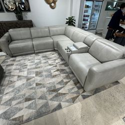 Leather Sectional Sofa Loveseat 