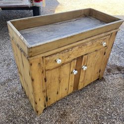 Antique Primitive Handmade Farmhouse Dry Sink