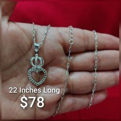 925 Sterling Silver Chain With The Pendant/Cadena Con Dije De Plata 925 