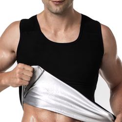 Sweat Body Shaper Mens Sauna Vest Gym Exercise Tank Top for Men (S)