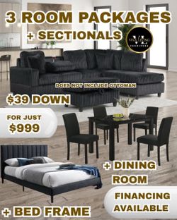 3 ROOM PACKAGES DEAL BLACK ✨😎✅🤓🫶🏼🚛🔥