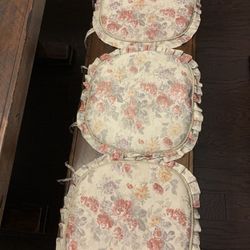 Dining Chair Pad Cushion Floral Set Of 3