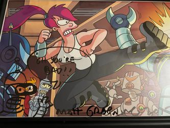 Framed Futurama Poster Signed by Matt Groening PSA/DNA Authenticated Comic Con 2017