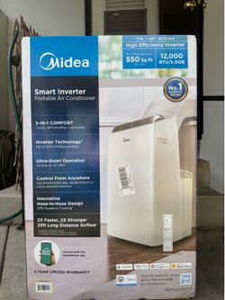 Midea 12,000 BTU DUO Smart Inverter Portable AC Unit