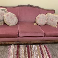 Antique Oak Victorian Style Sofa