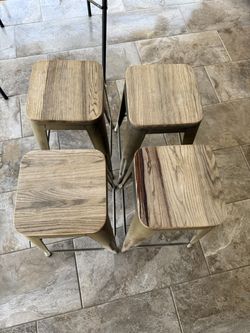 Metal outdoor stools