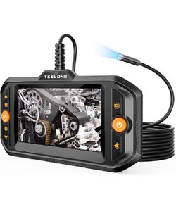 New in box Teslong 4.3'' Screen Borescope with Light for Automotive Mechanic Wall Vent 0.32 inch Endoscope, 16.5FT Cable, 1.0MP HD, 8 LED Lights, 32GB