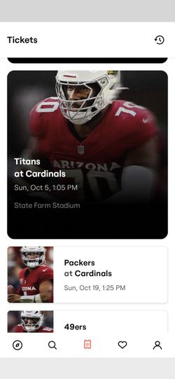 Arizona Cardinals Vs Titans 4 Seats