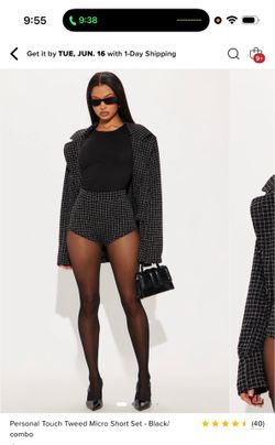 Micro set combo mini shorts and blazer